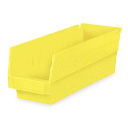 Plastic Shelf Bins - Yellow Plastic Organizing Bins