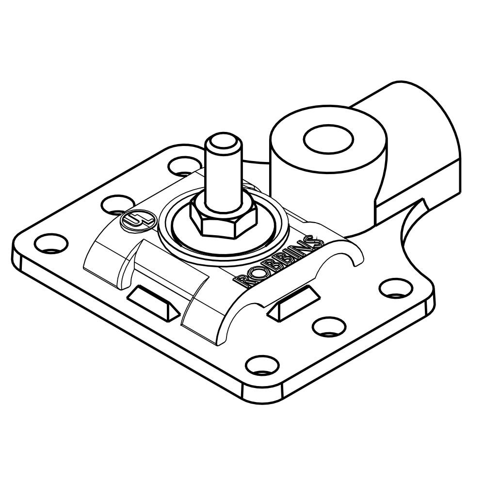 Aluminum Dual side/Top mount Lightning Rod Base